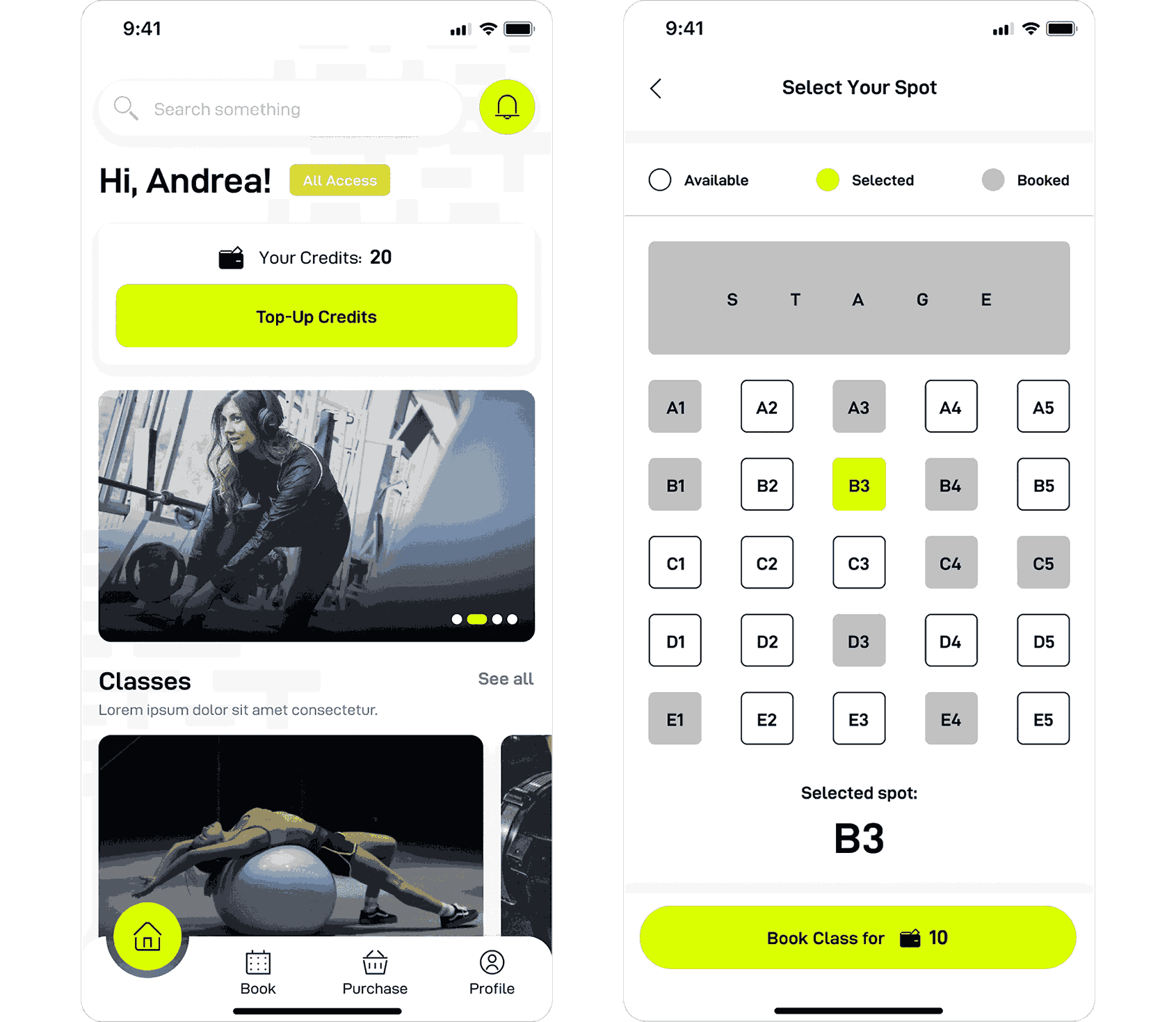 Fitness Mobile App (Hustle) screen, showing workout tracking and user interface design by Cranium.