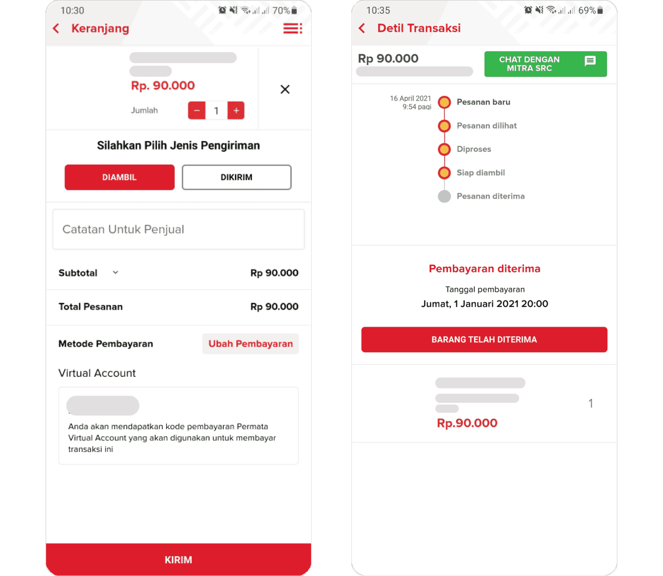 Mobile App screenshot for AYO SRC, a retail and distribution management application.